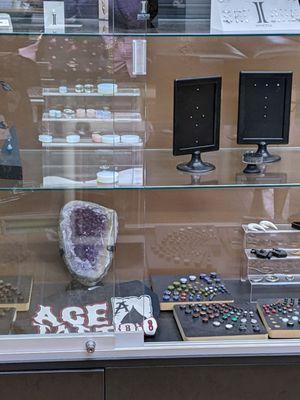 here's what some of the piercing displays look like! (w)