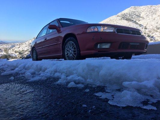 Private road used for Nozarashi's first snow day after upgrading to Aspen-All Season tires.