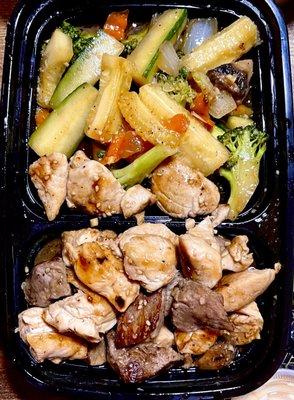 Hibachi combo - chicken & steak comes with hibachi vegetables