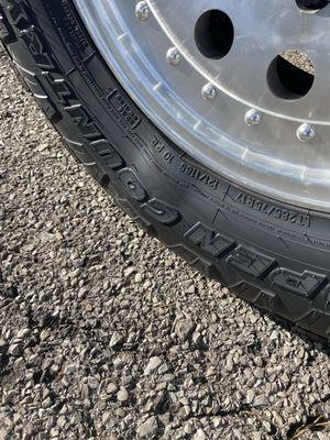 Bubble developed in tire from setting the bead