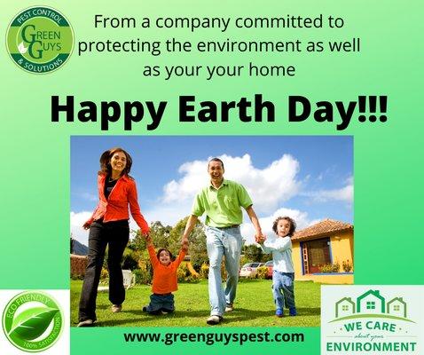 Happy Earth Day from Green Guys Pest Control and Solutions