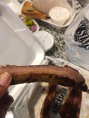 Very disappointed. There was hardly any meat on the ribs.