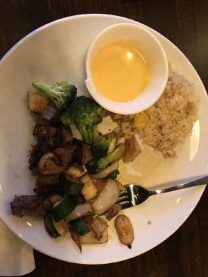 Cold beef hibachi