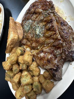 Ribeye & Fried Okra