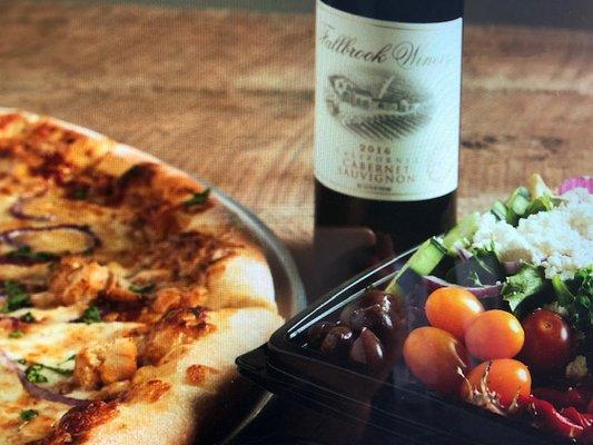 Local Delivery of delicious pizzas, wings and sandwiches plus drinks, including beer and wine.