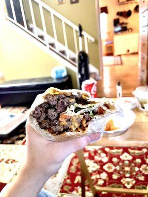 Steak burrito