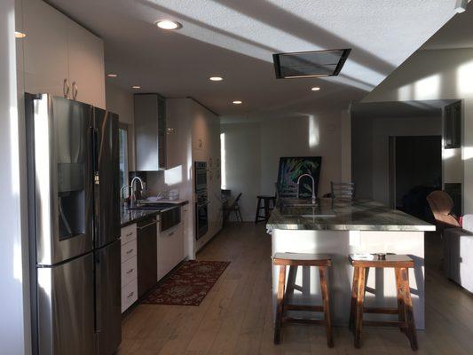 All new lights, appliances and the new ceiling fan