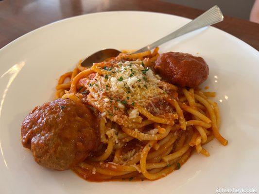 Bucatini and Meatballs