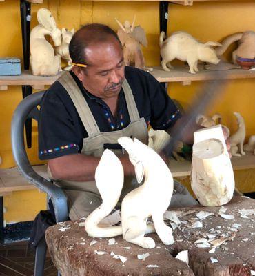 Oaxacan artisan at work.