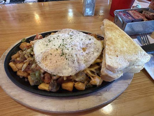 I got the skillet, was huge, two people can eat this!