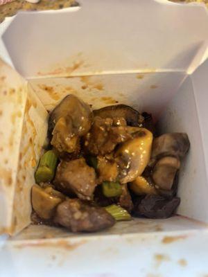 Panda Express- 12/17/24 (delivery through app) small black pepper sirloin (half full?)