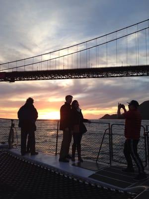 What'd I tell you? A priceless romantic shot by the bridge