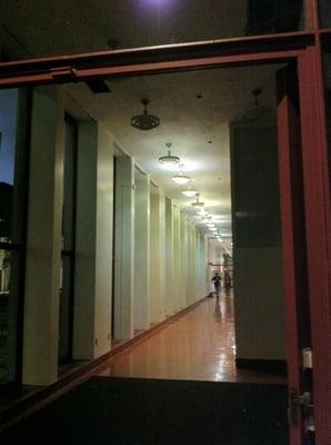 Art Deco Ceiling Light Fixtures (with wrong bulbs!) - MIT Building 14 - The Hayden Library