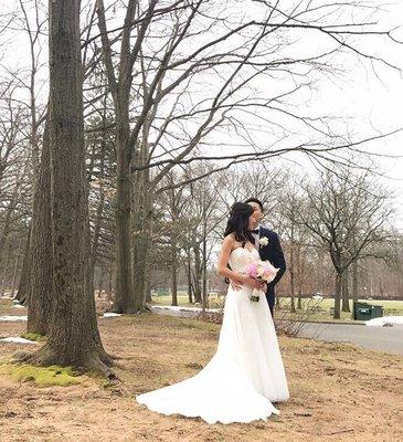 My beautiful dress on the wedding day!