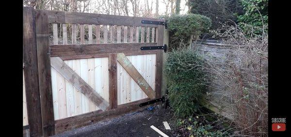 Wide driveway gate - never sag (after)