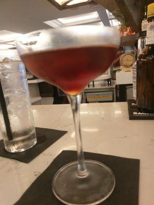 Vieux carre. Traditionally, I've seen this served on rocks. It was great served up. I didn't specify either way.