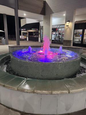 The fountain in MacGregor Village