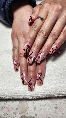 Valentines nails design