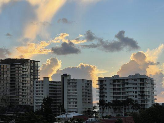 Sunrise view from Ocean Palms tower 6th floor