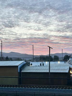 Beautiful sunset captured from Sukha Yoga Studio