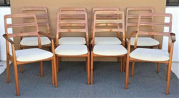 (8) Svegards Markaryd Style Teak Danish Mid Century Modern Dining Chairs