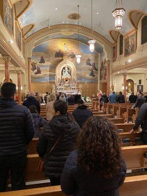 Mass held in honor of a deceased friend.