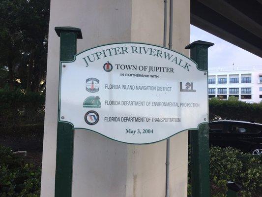 Jupiter Riverwalk sign