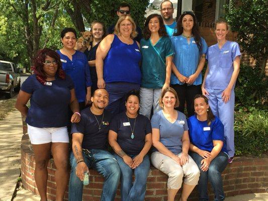 The staff is striking a pose at our Open House