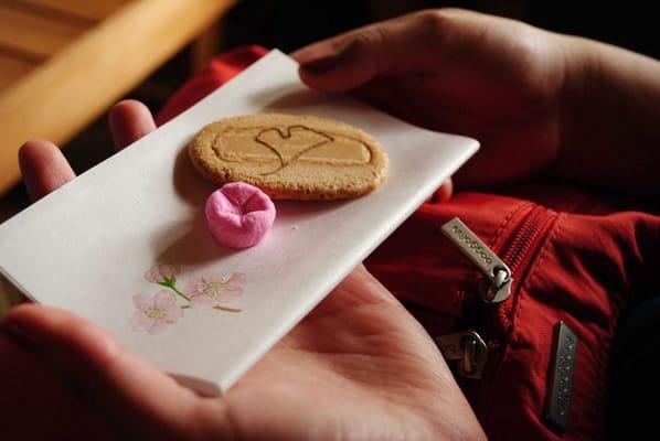 At tea ceremony