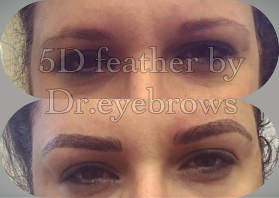 Microblading 5D feather by Dr.eyebrows