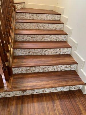 Custom tiled stair risers!!!