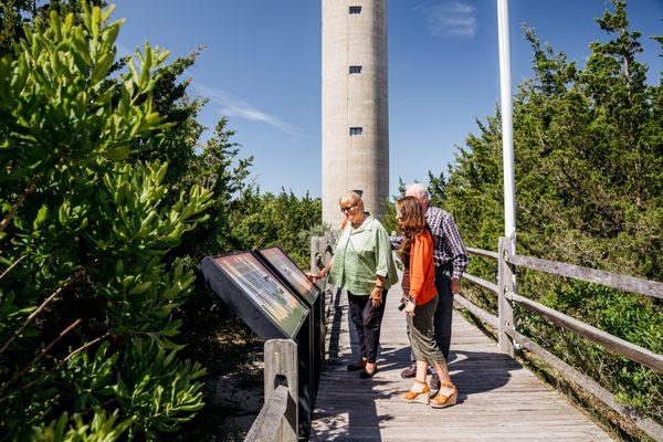 Visitors at the World War II Lookout Tower