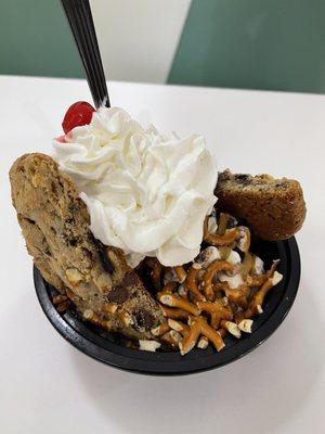 Chaos Cookie Signature Sundae with I Scream for Cake Ice Cream