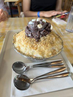 Red bean shaved ice (double)