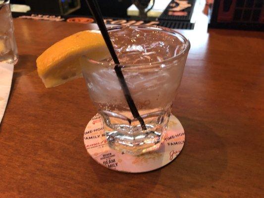 Fun lemon vodka drink hand crafted by the bartender!