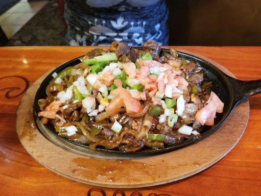 Fajitas, meat was a bit over cooked but still delicious.