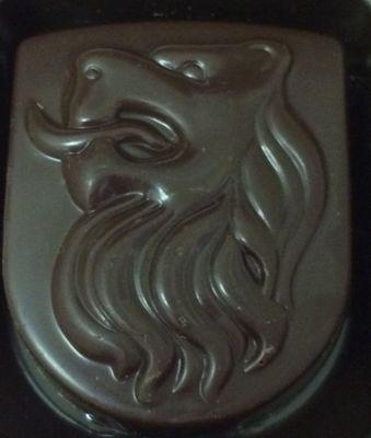 Dark Chocolate Lion of Belgium. Reward for Cleaning after sink repair. Delicious. 01/08/20