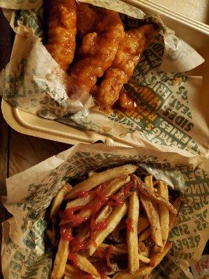 Mango Habanero tenders and fries