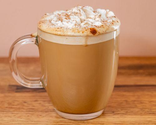 try our Pumkin Spice Latte with house made syrup from organic pumkpin and seasonal spices!!!