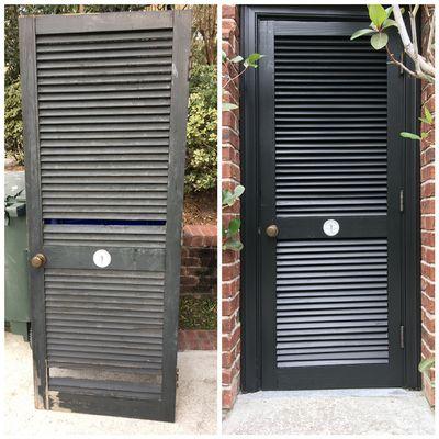 Before and after door restore