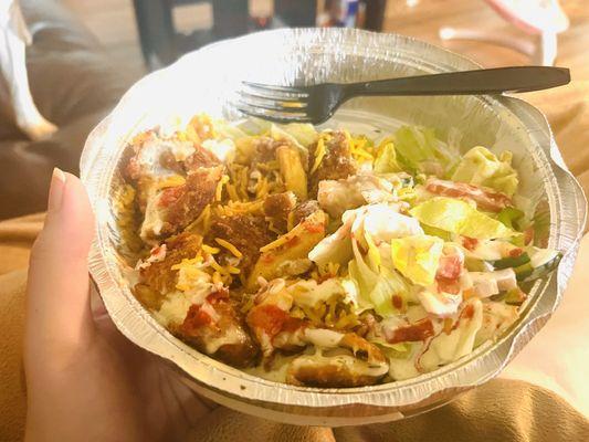 Fish & Fries over Rice Bowl