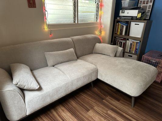 Our new couch in our office space