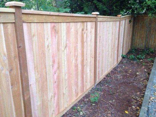 6ft cedar fence by Alki Fence