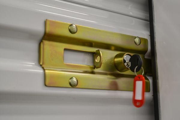 Secure cylinder locks on all storage units