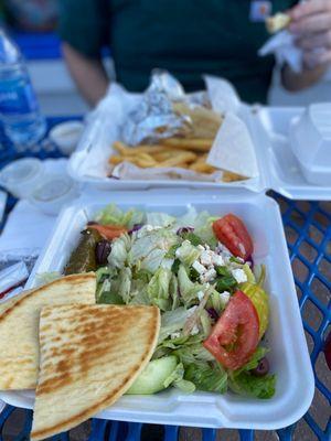 Greek Salad the dressing is so good.