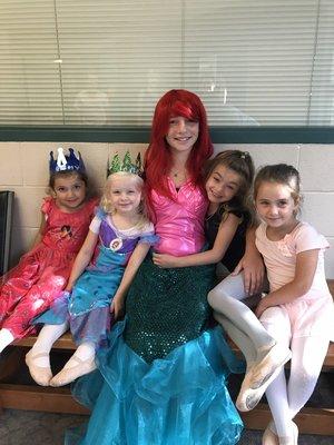 Ariel visits our Princess Campers.