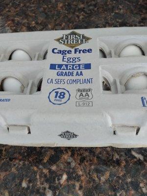 $5.79 per 18 carton large - cage free eggs