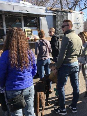 Juniper attracts a crowd at the Vegan Food Truck Round-Up on Nov. 18, 2017 at The Reverstaurant in downtown SLC..