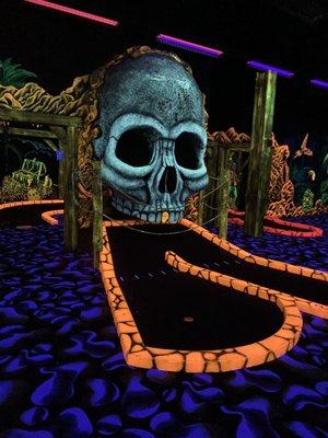 Blacklight mini golf!