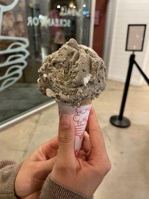 S'mores scoop with waffle cone